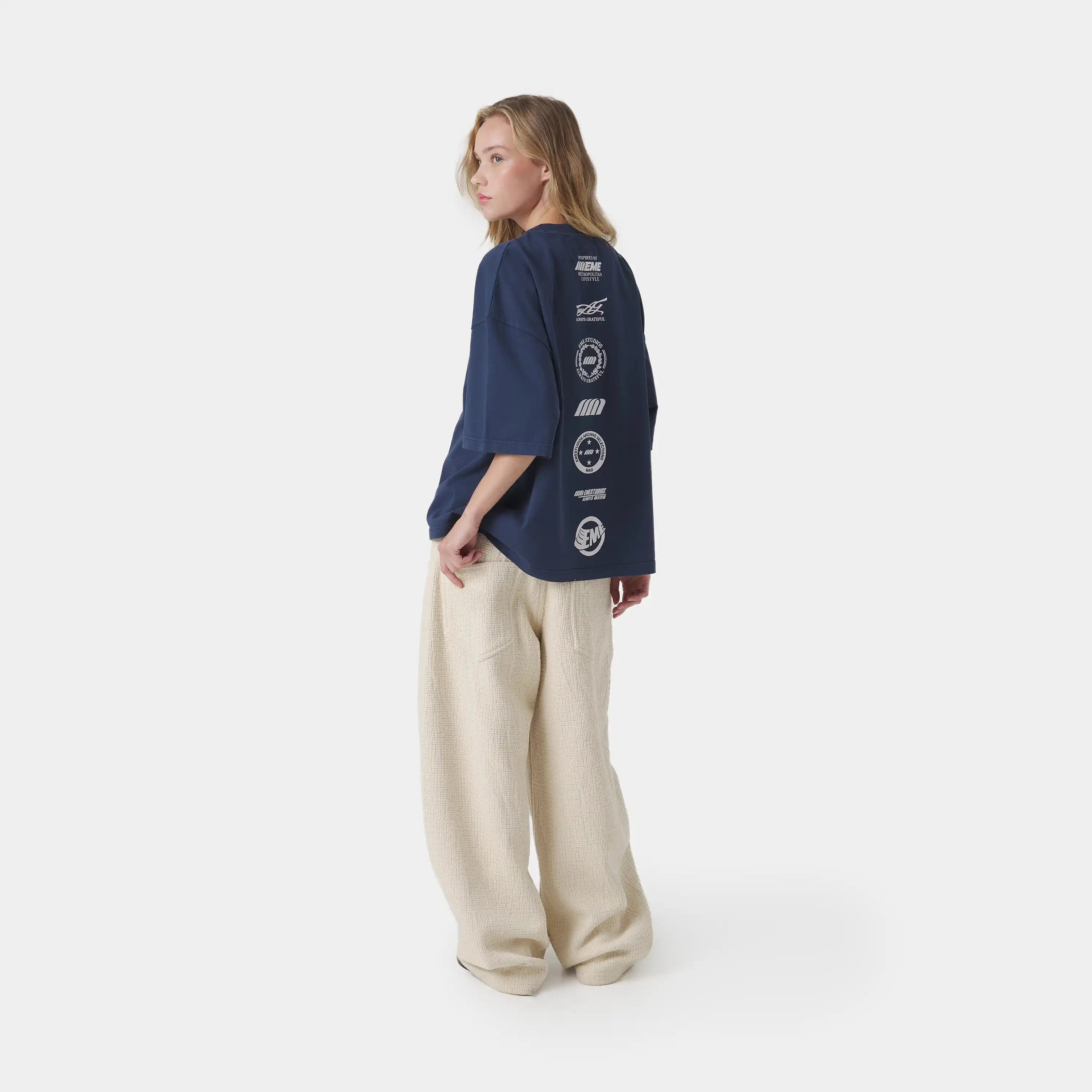 4 Star Navy Oversized Tee