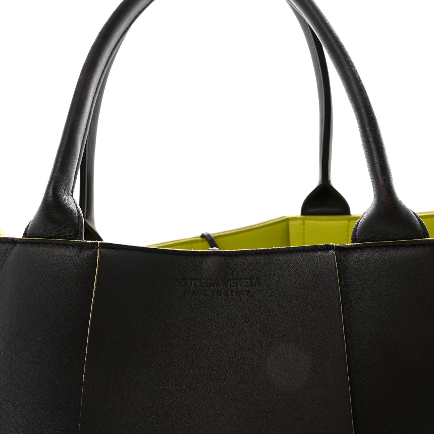 Nappa Maxi Intrecciato Medium Arco Tote Fondant Kiwi
