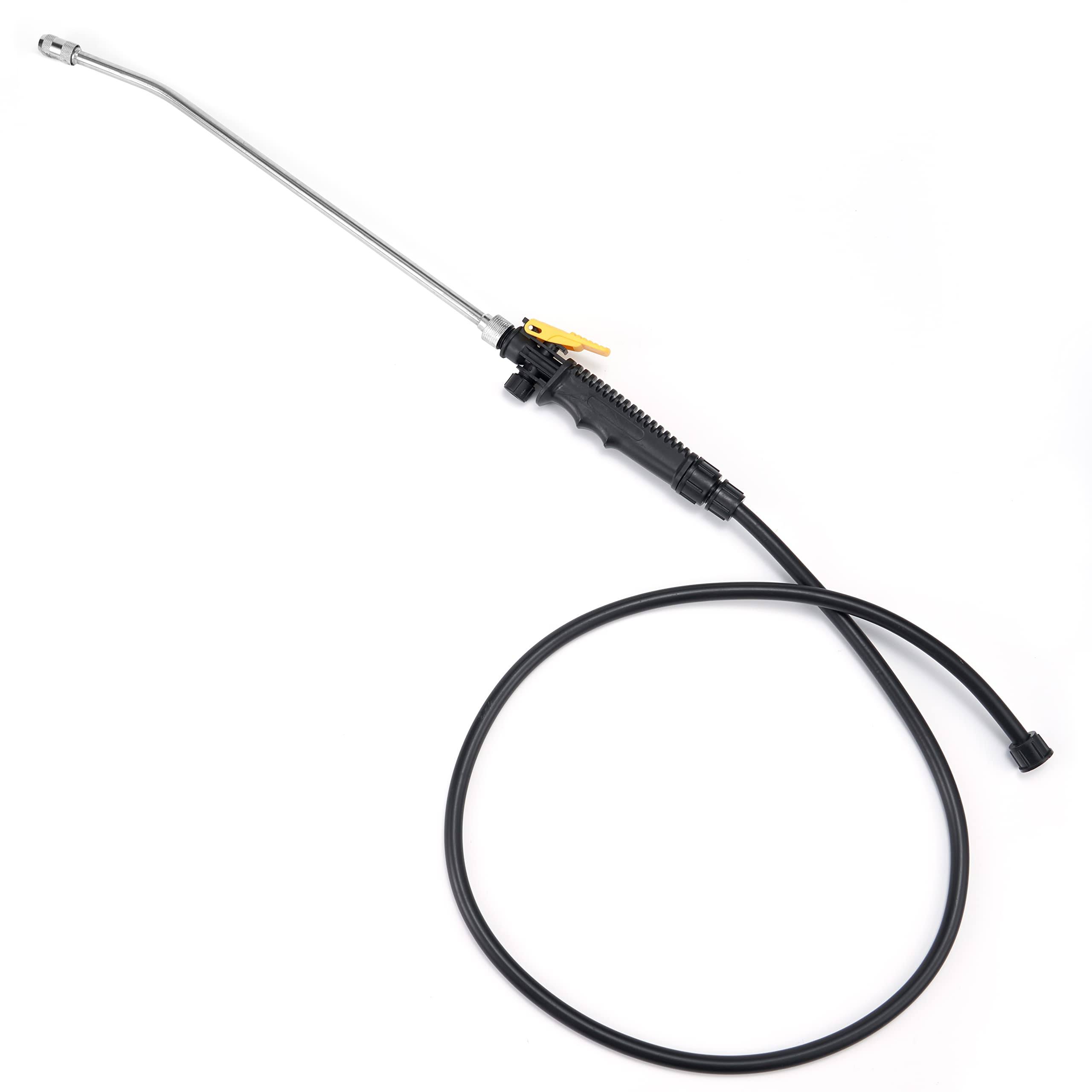 VANPET Replacement Sprayer Wand for Ryobi,Stainless Steel Sprayer Wand with Adjustable Nozzle,Trigger Wand & Hose for Ryobi P2803 Sprayer (with Hose)