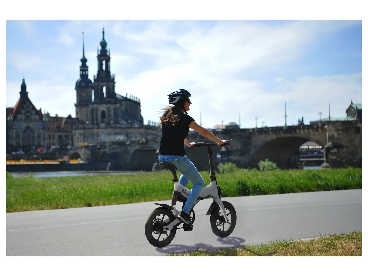 SachsenRad Vlo lectrique pliable E-Folding Race Bike F12, 16 pouces