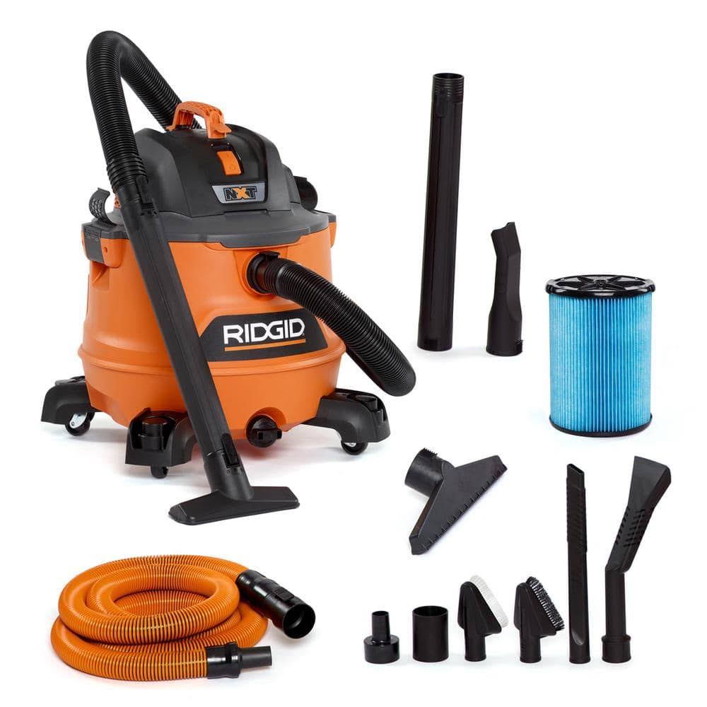 Ridgid 14 gal. 6.0-Peak HP NXT Wet/Dry Shop Vacuum with Fine Dust Filter, Hose, Accessories and Premium Car Cleaning Kit