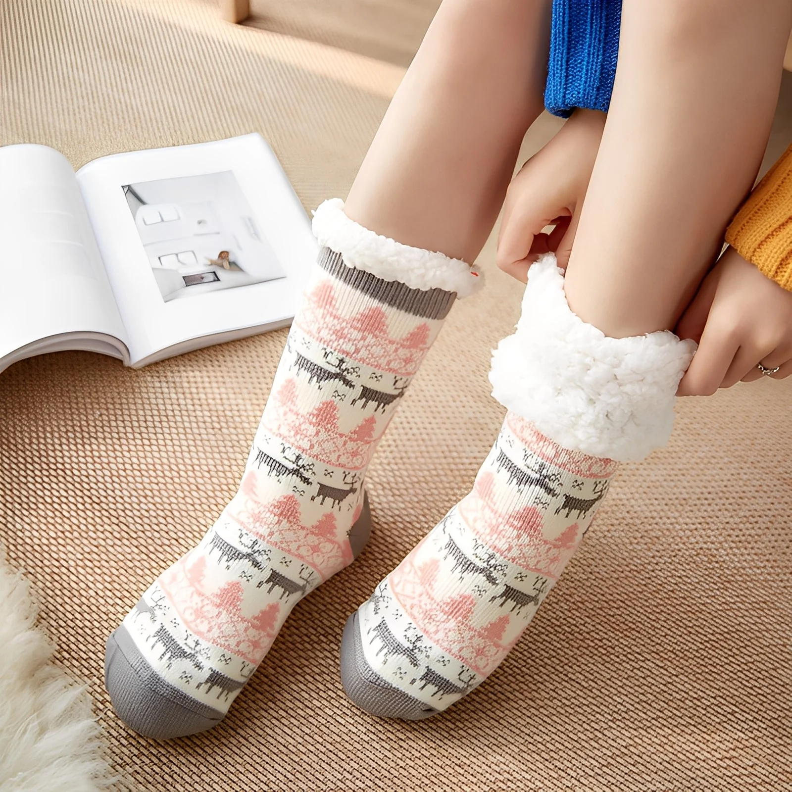 Clarice - Chaussettes de Noël mi-mollet élégantes pour femmes