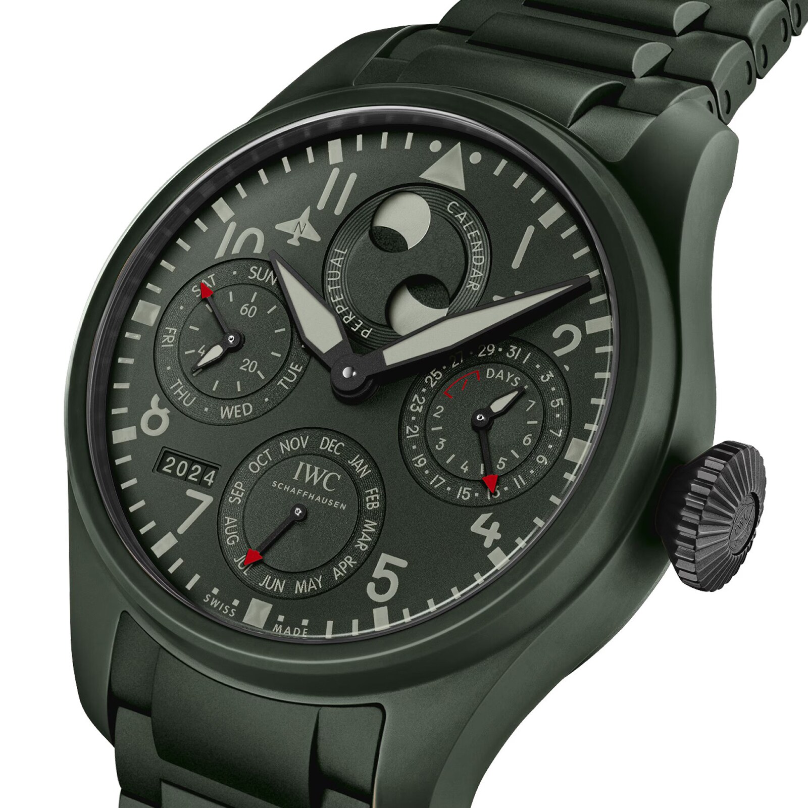 【Super Clone】IWC Big Pilot's Watch Perpetual Calendar Top Gun Woodland 46.5mm IW503101
