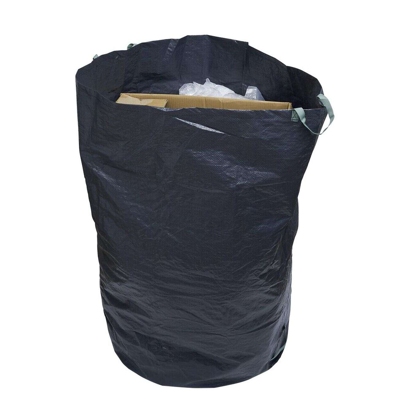 Sac de jardin 400L plastique vert avec poignées