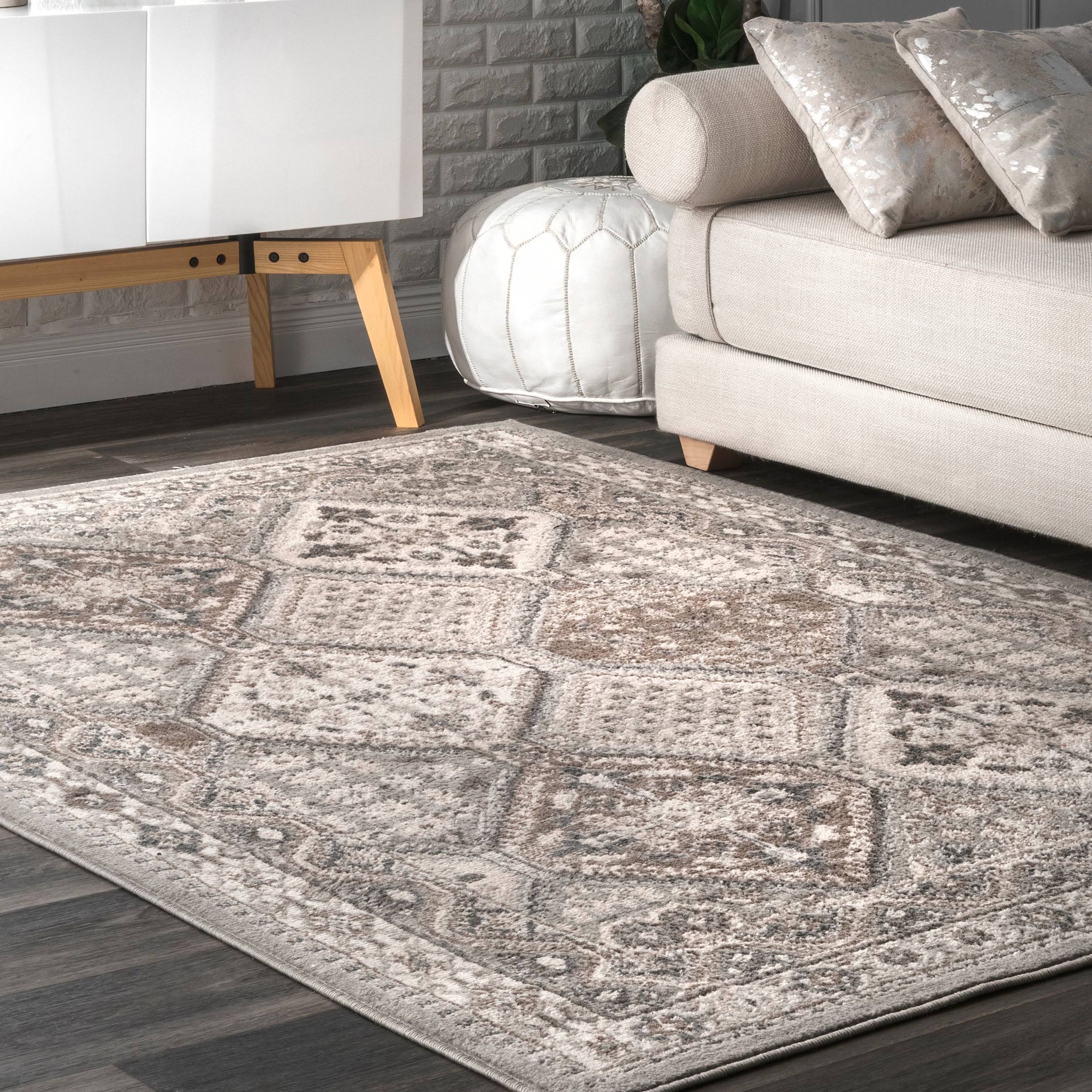 nuLOOM Vintage Tile Becca Gray 5' x 8' Area Rug