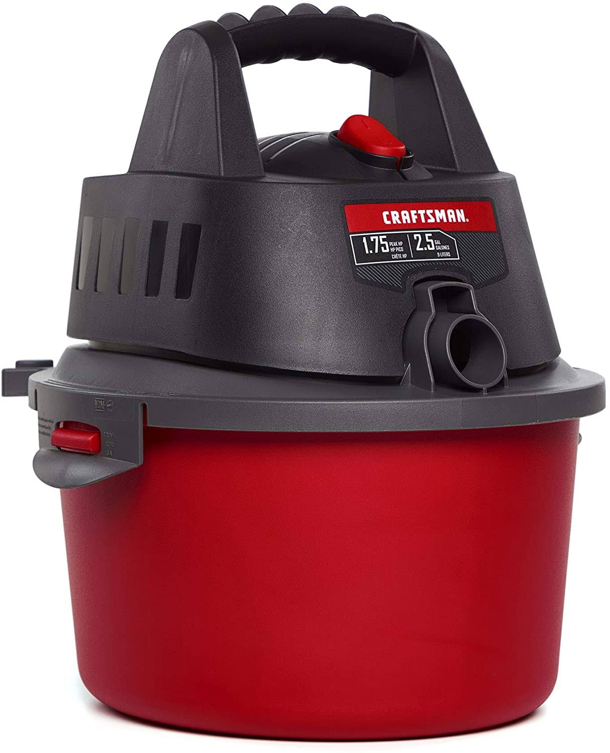 Craftsman CMXEVBE17250 2.5 Gallon 1.75 Peak HP Wet/Dry VAC, Portable Shop Vacuum with Attachments