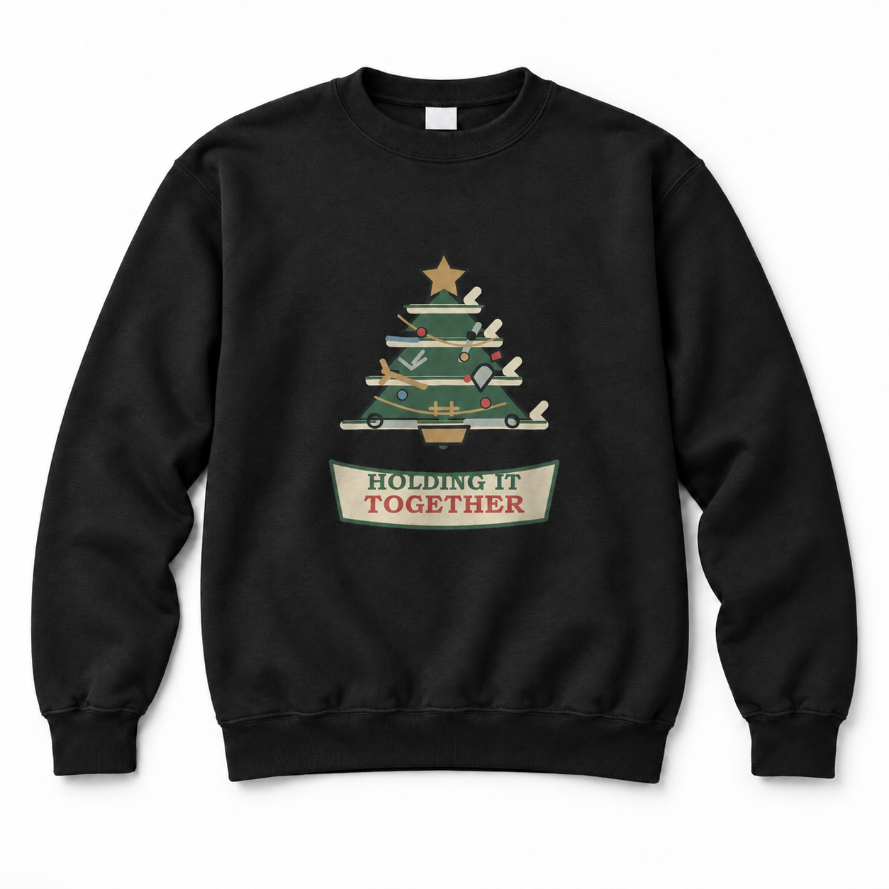 Holding It Together Flat Graphic Crewneck Sweatshirt