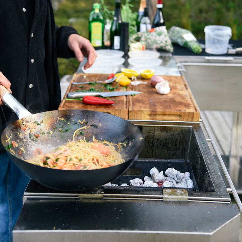 Kullgrill utekjøkken 90x50x50 cm rustfritt stål