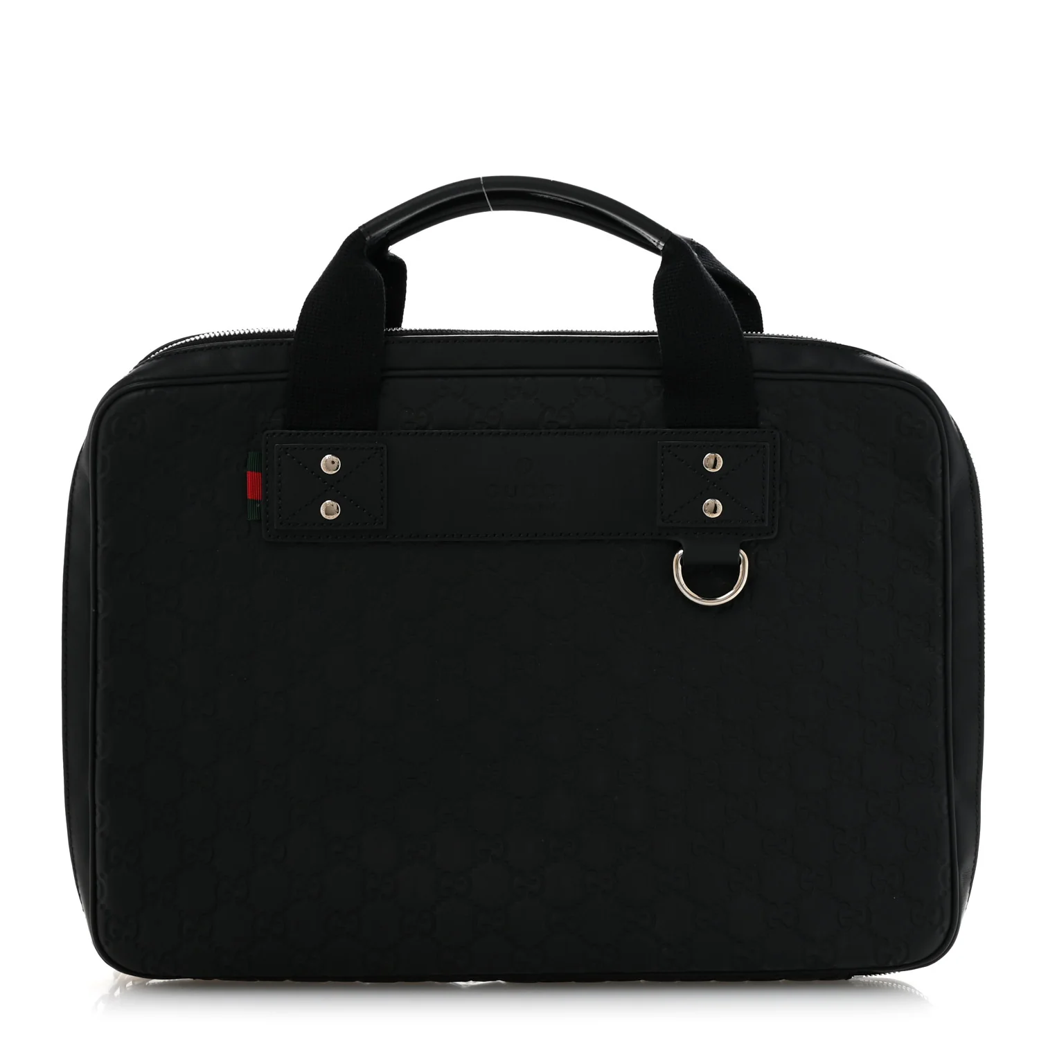 Rubber Guccissima Laptop Briefcase Black