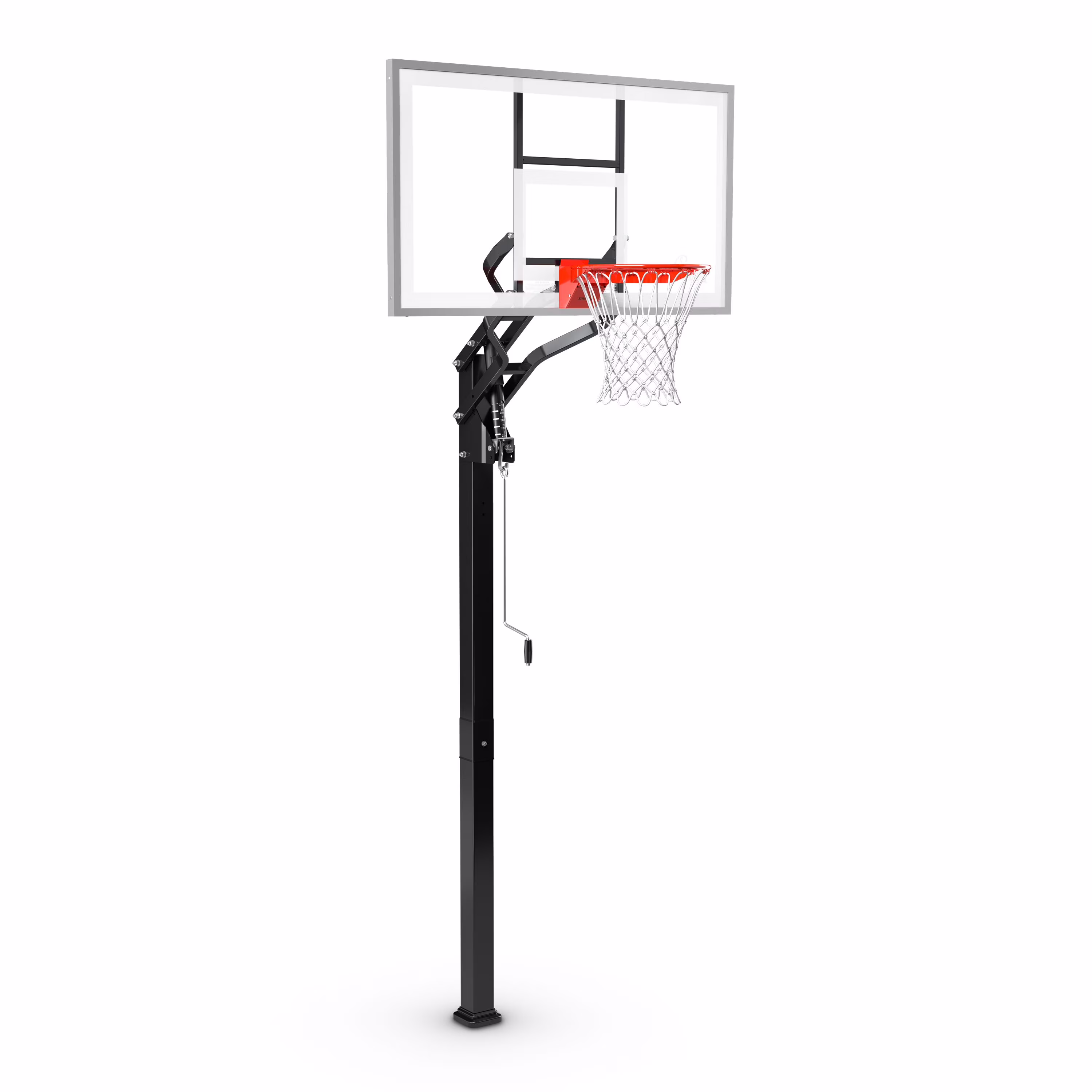 Spalding 60 In. Tempered Glass U - Turn® in Ground Basketball Systems Hoop