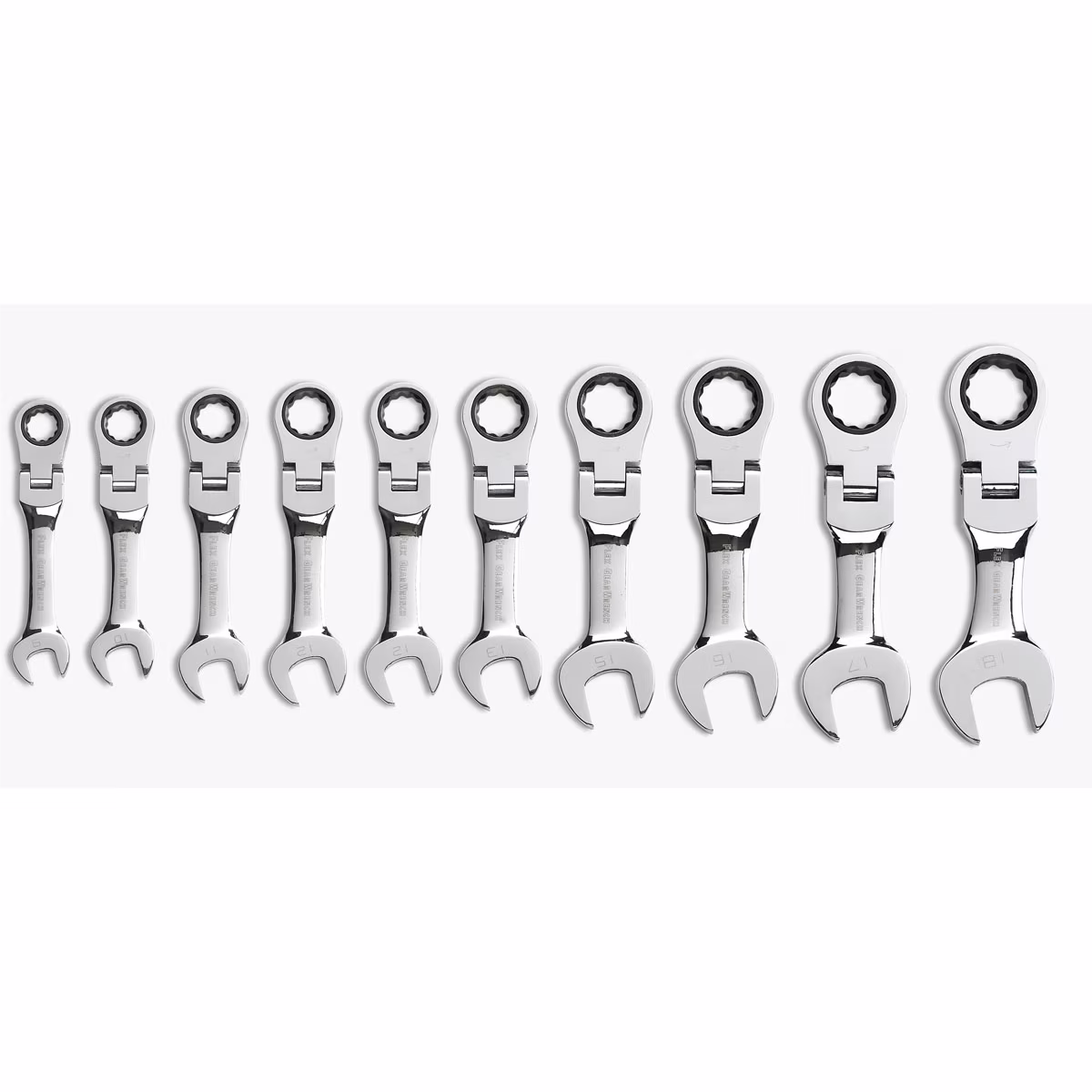 GearWrench 10-Piece Metric Stubby Flex Ratcheting Wrench Set