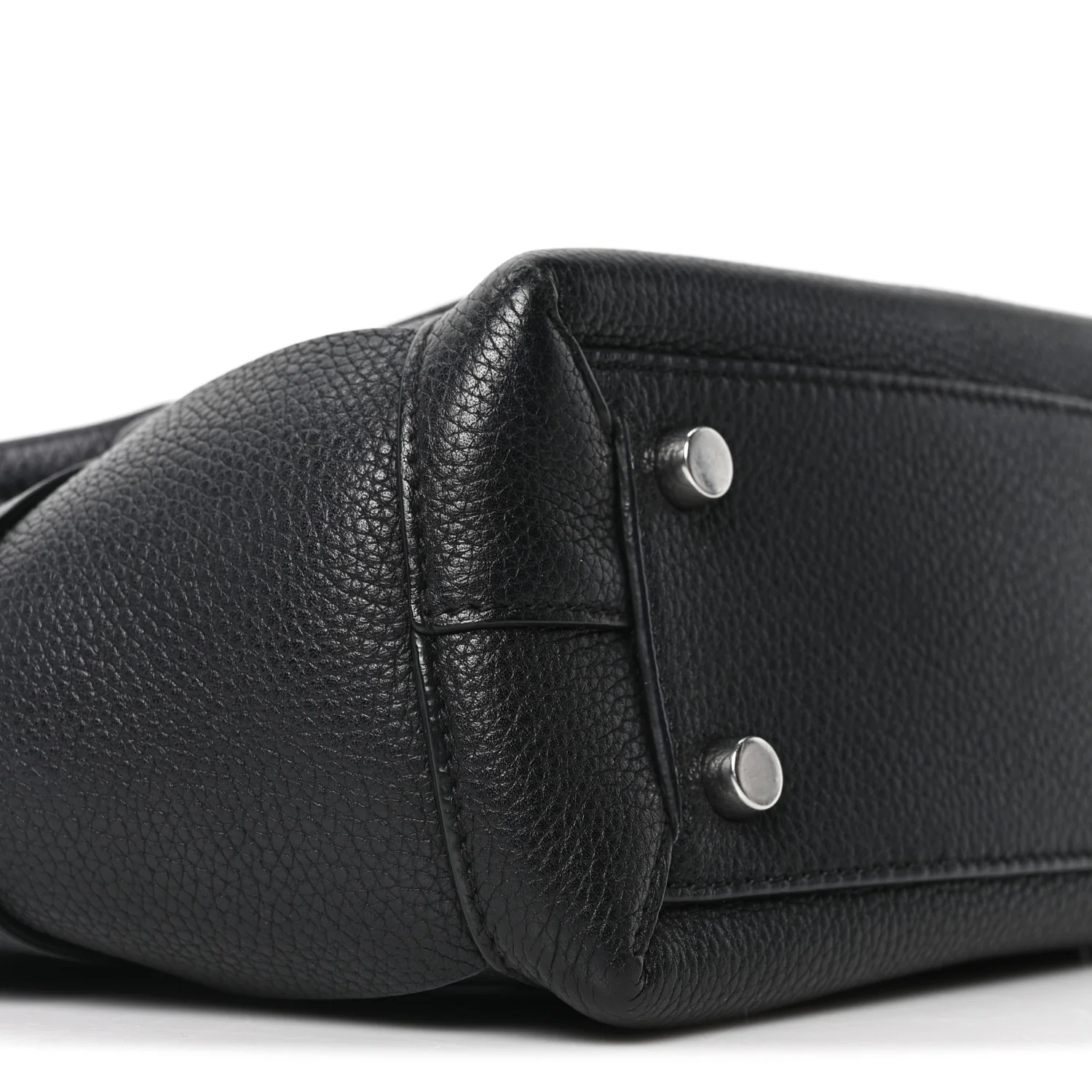Grained Calfskin Mini Maxi Intrecciato Arco 33 Black