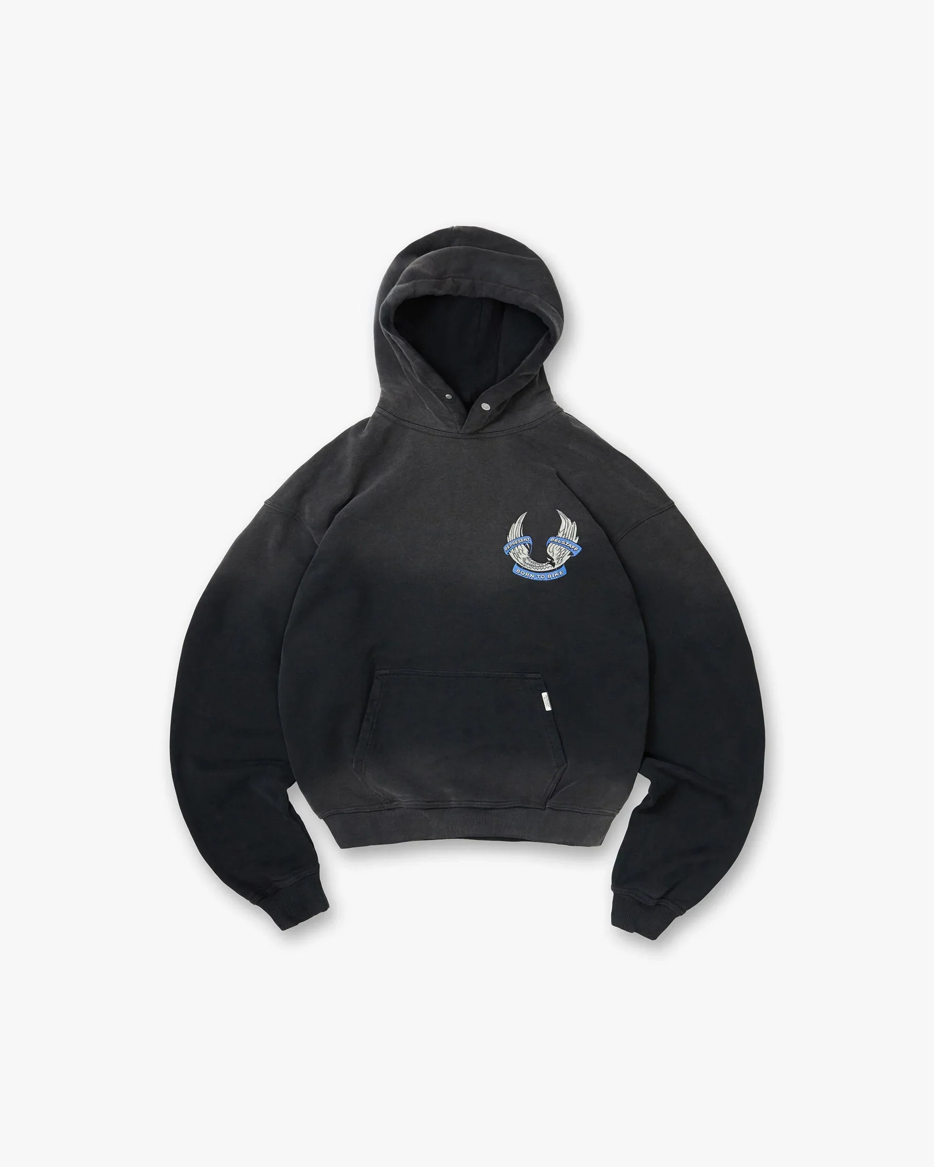 Represent X Belstaff Born To Bike Hoodie - Aged Black