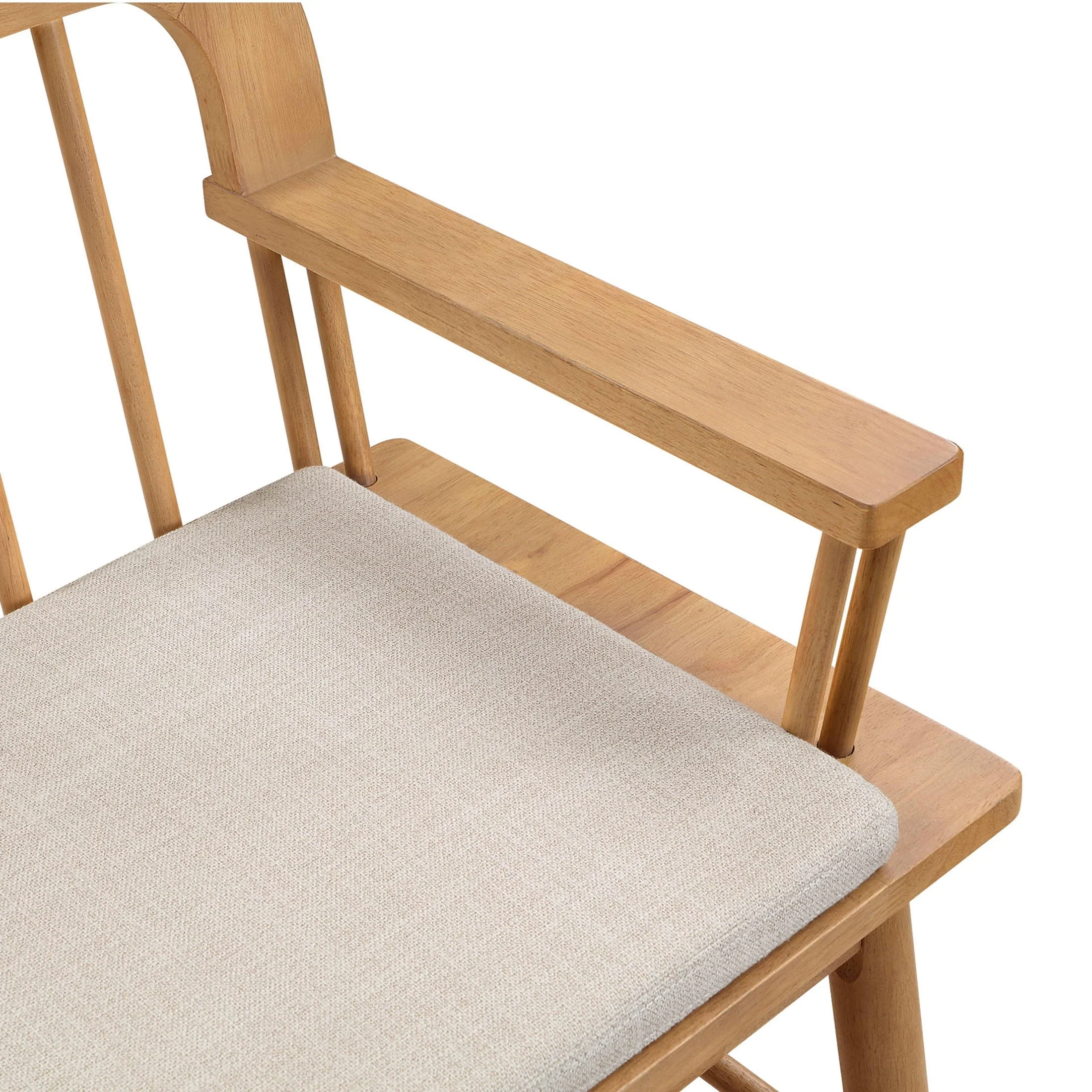 Windemere Solid Wood Bench, Natural Oak finish, by Dave Jenny Marrs - Image 7