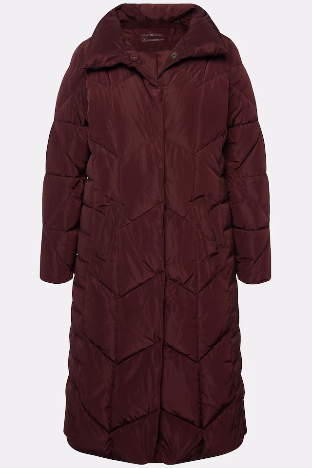 Zigzag Quilted Water Repellent Coat