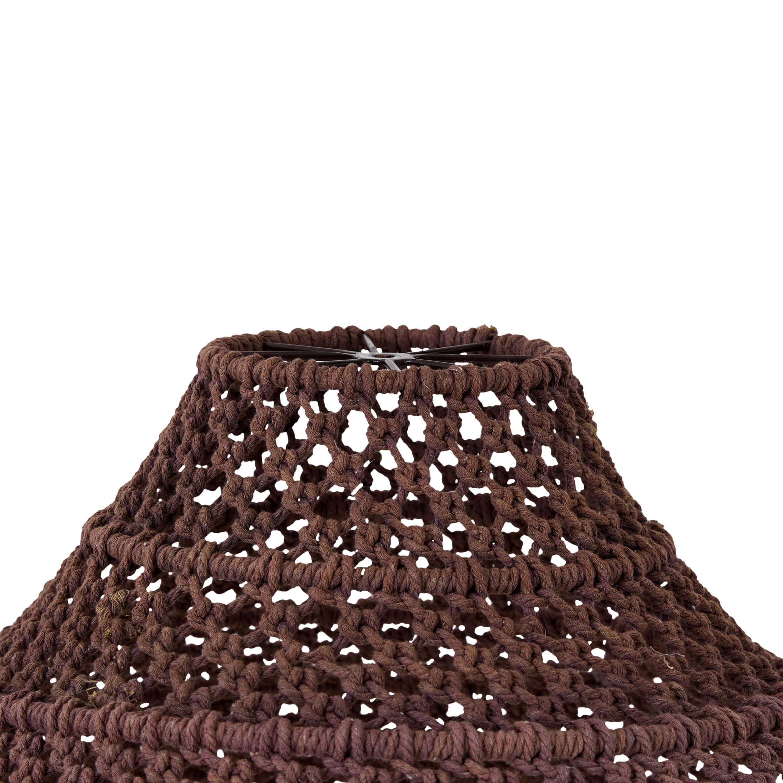 Julio Dome Cotton Rope Pendant Rust 80x54cm - SHADE ONLY
