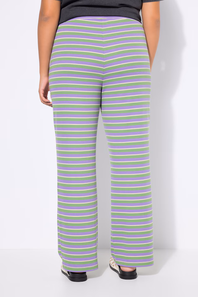 Striped Elastic Waist Pants