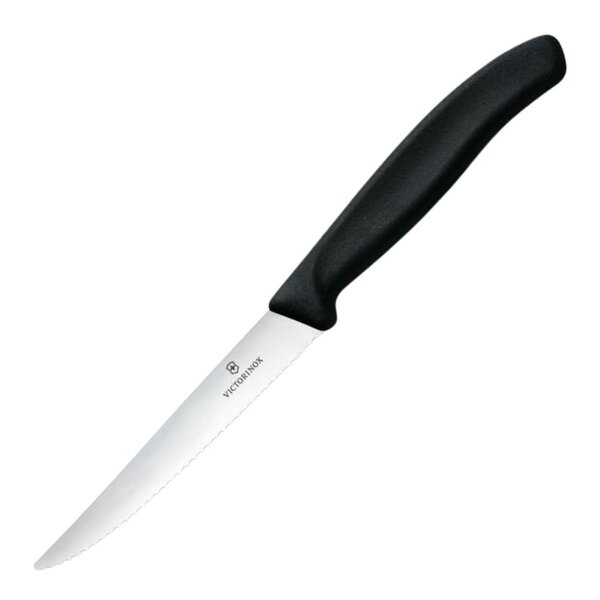 Swiss Classic biffkniv / pizzakniv 11 cm svart