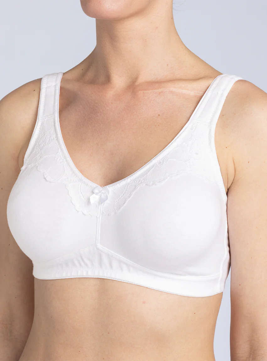 Soutien-gorge confort femme blanc sans armatures