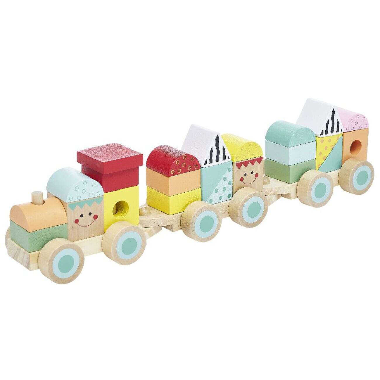 Train en bois 26 pièces