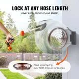 KFFKFF Retractable Hose Reel, 65 ft x 5/8 inch, 180�� Swivel Bracket Wall-Mounted, Garden Water Hose Reel with 9-Pattern Nozzle, Automatic Rewind, Lock at Any Length, and Slow Return System