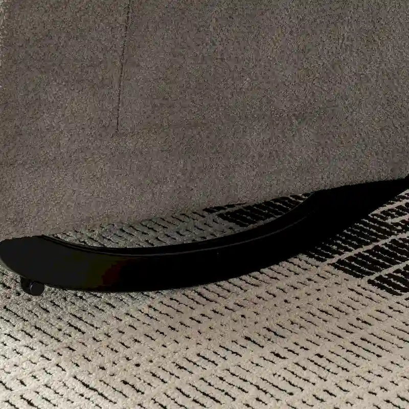Upholstered Rocking Chair with High Back and Side Pocket