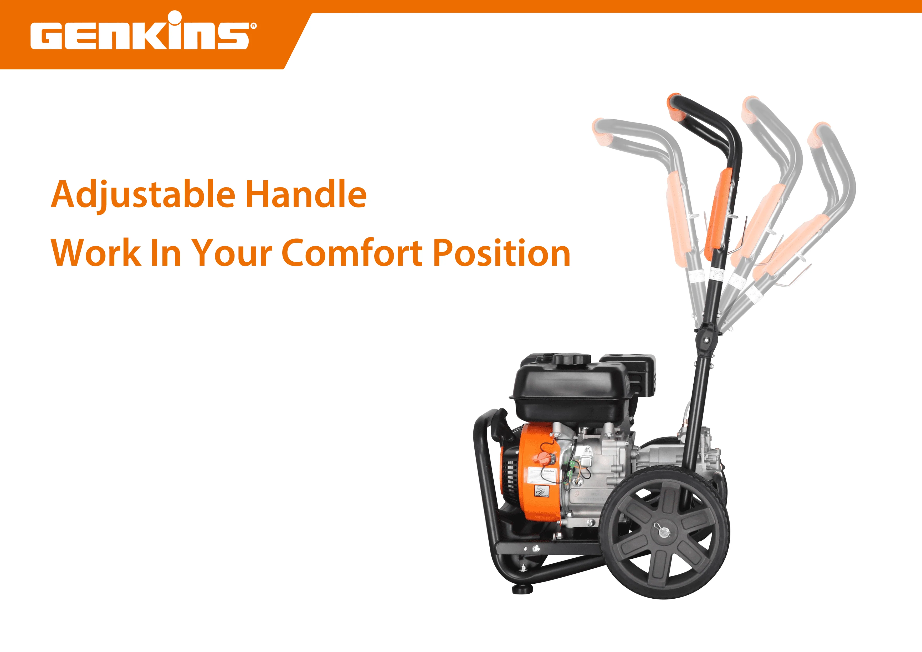GPW3200 Gas Powered Foldable Pressure Washer 3200 PSI and 2 5 GPM, Soap Tank and Five Nozzle Set | Compact Foldable Image 3