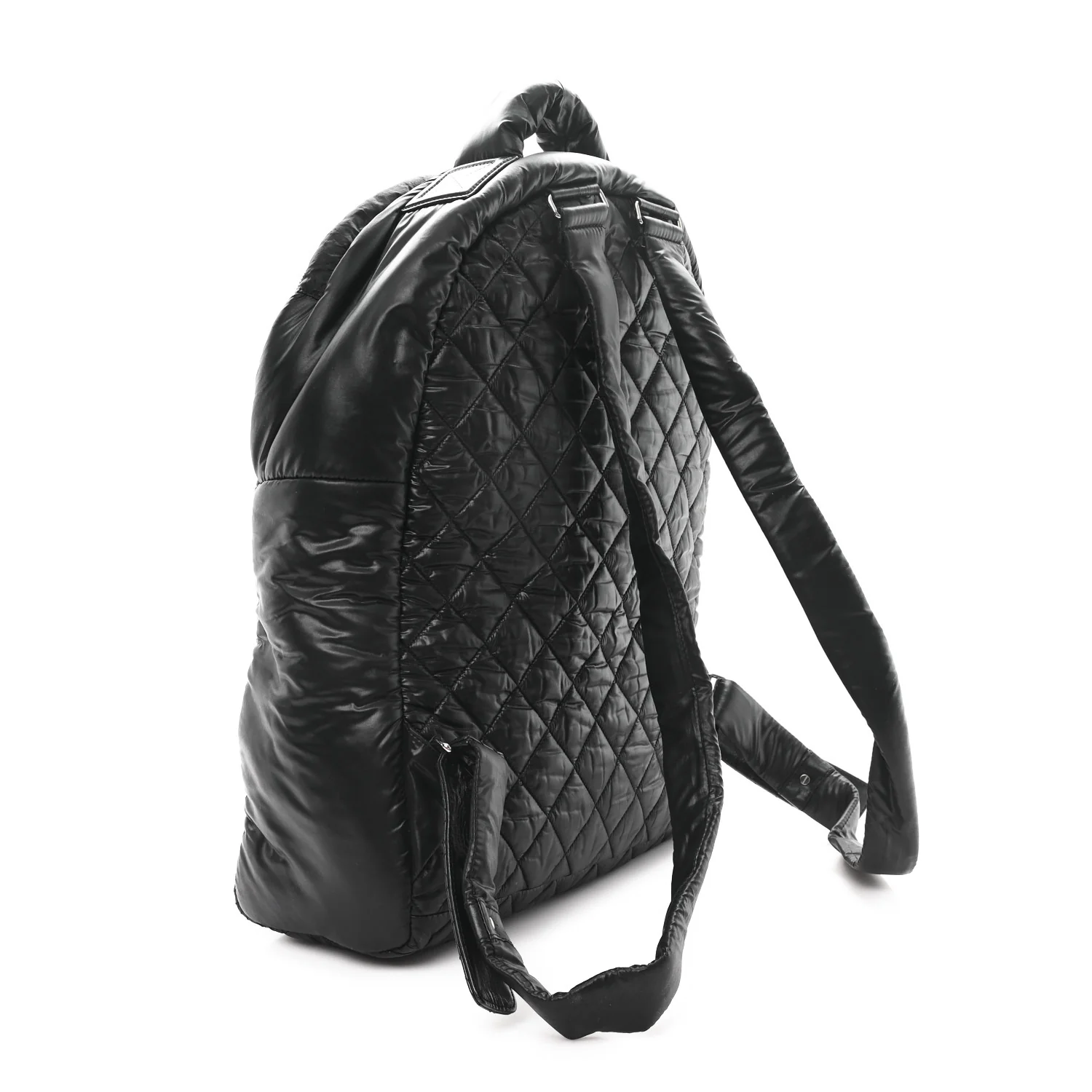 Nylon Quilted Coco Cocoon Backpack Black