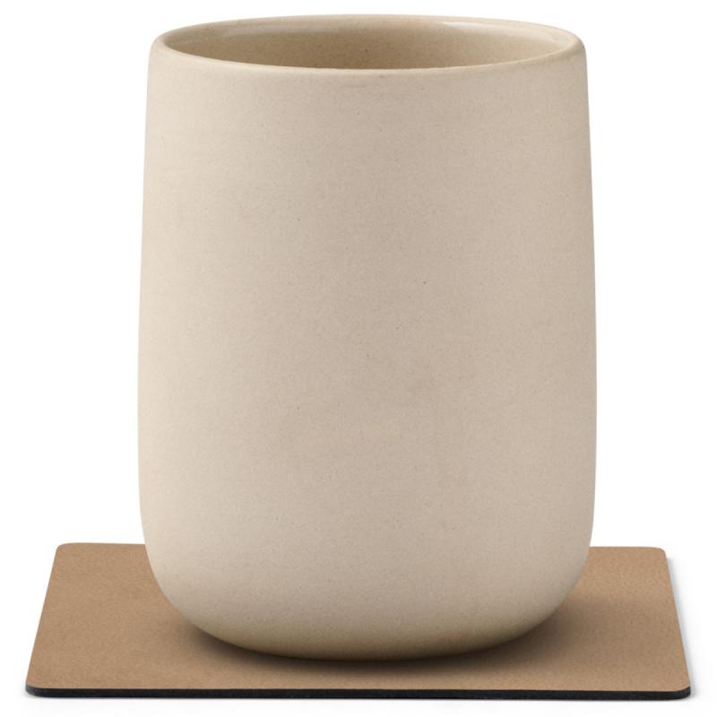 Square Nupo glassbrikke 10x10 cm nougat