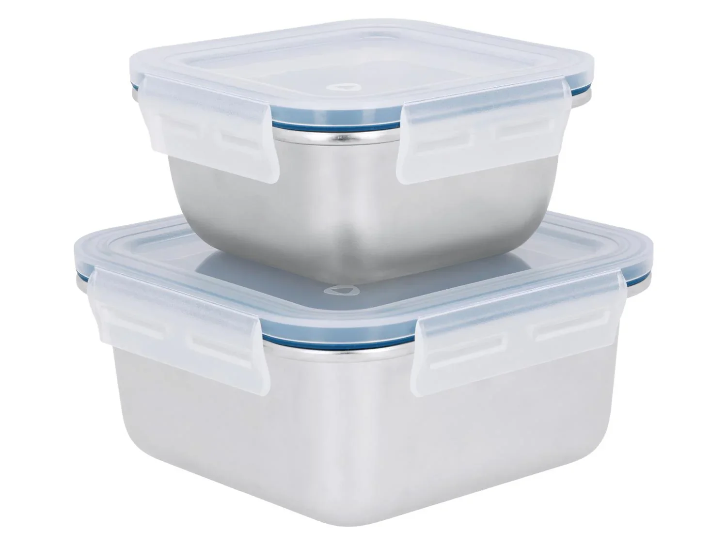SILVERCREST Set de 2 botes de conservation en acier inoxydable