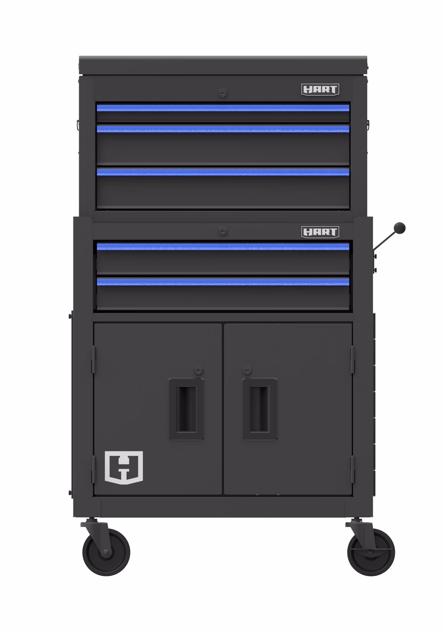 Hart 24-inch Steel Tool Chest Combo with Built-In Power Strip, 400 lb Capacity