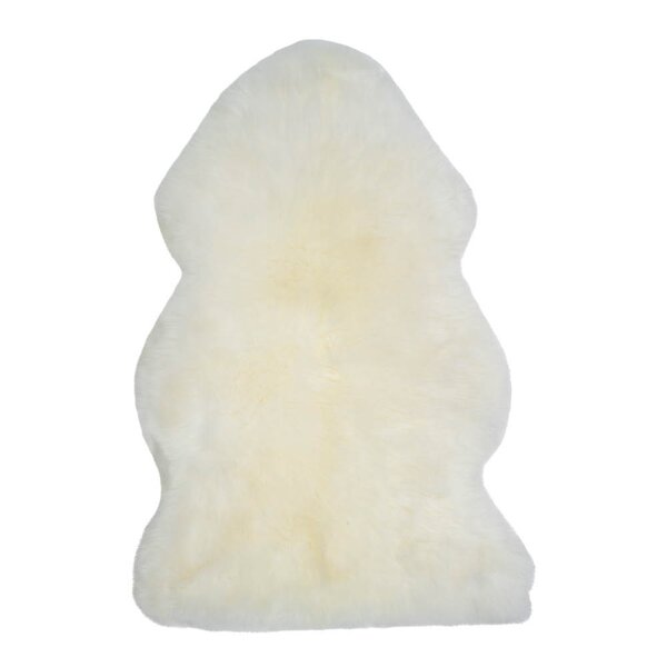 Saueskinn new zealand lang ull 100 cm ivory
