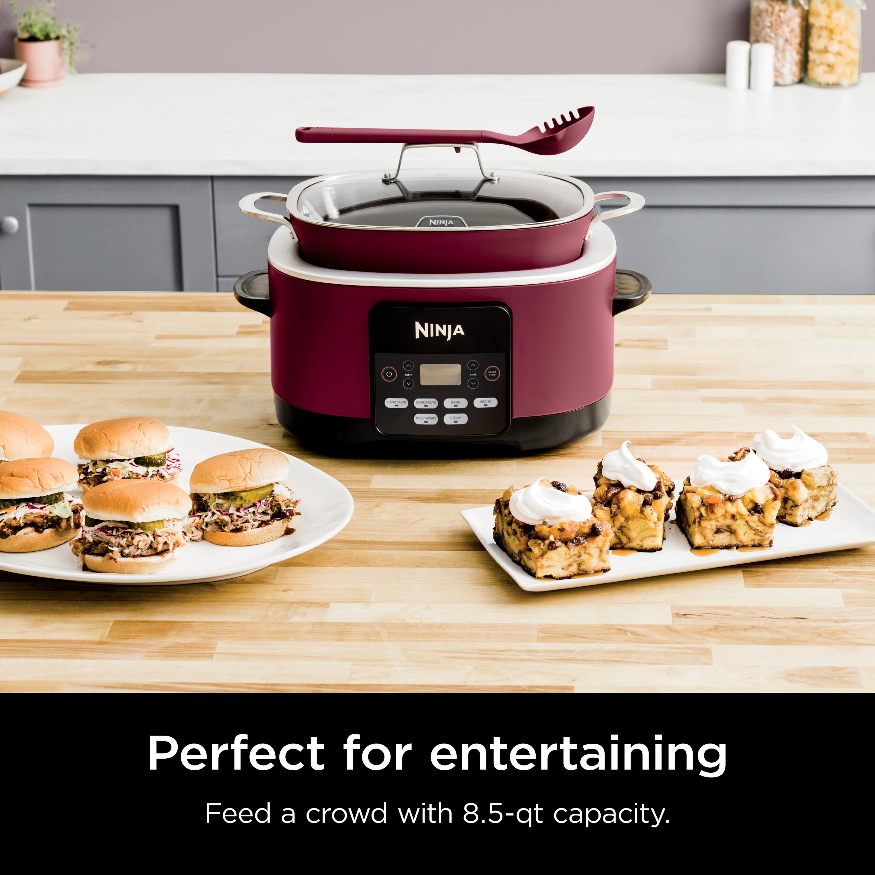 Ninja Foodi Possible Cooker 8.5qt Multi - Cooker, Cherry Tarte, MC1000WM