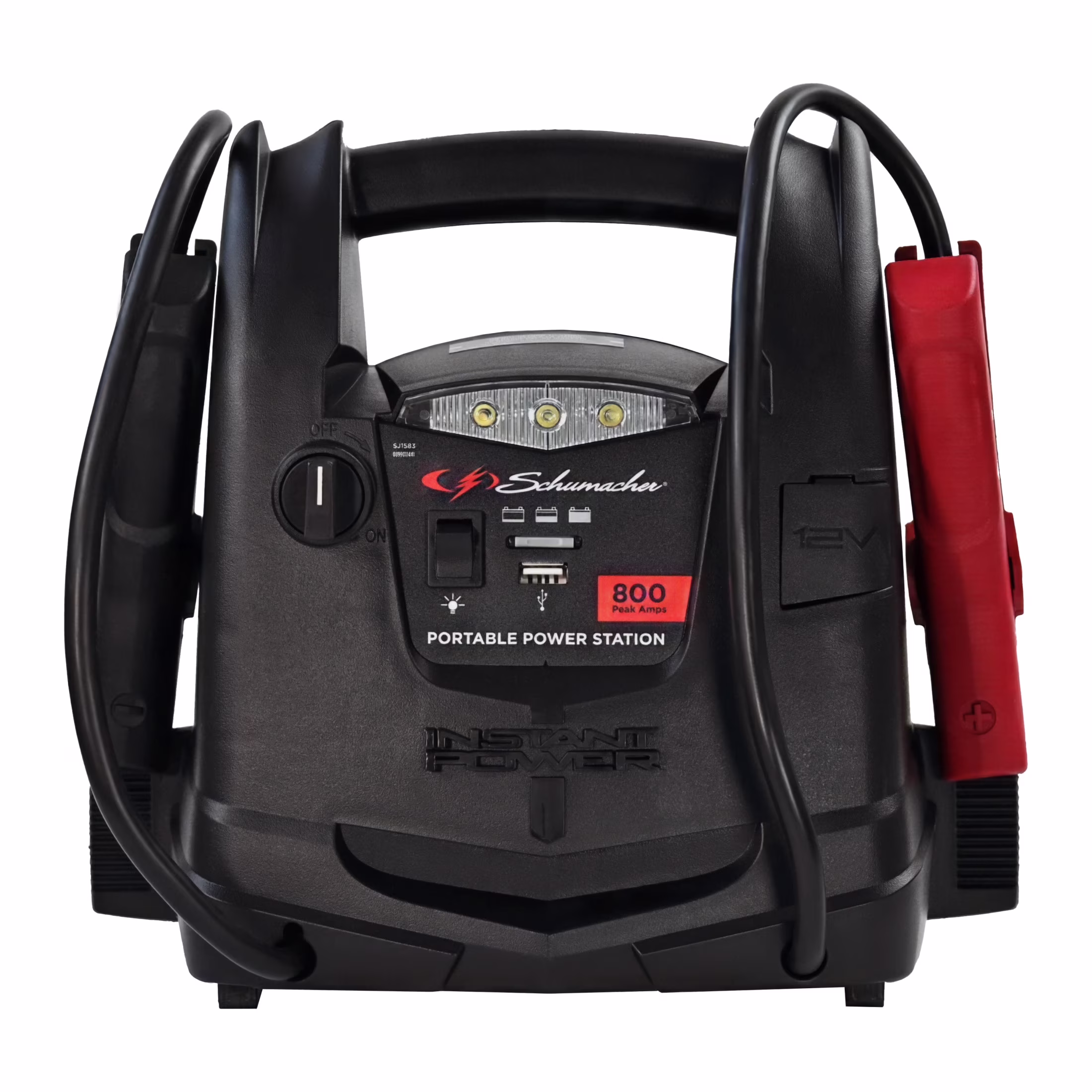 Schumacher Electric 800A Car Battery Jump Starter and Portable Power Station, 150 - PSI Air Compressor, 12V Sport, Auto, and Marine Batteries, SJ1583