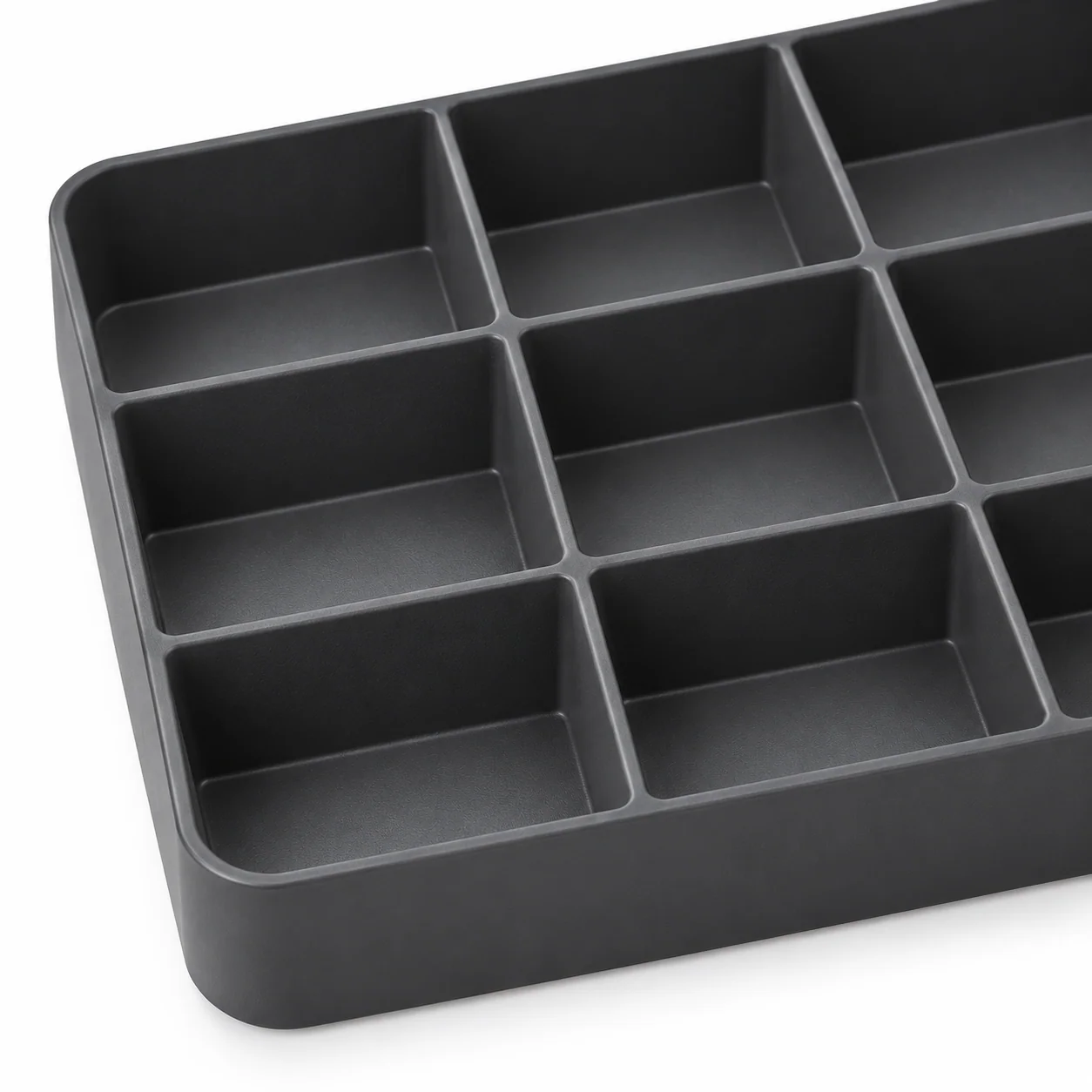 Charcoal Small Parts Drawer Tray, 9 Compartments