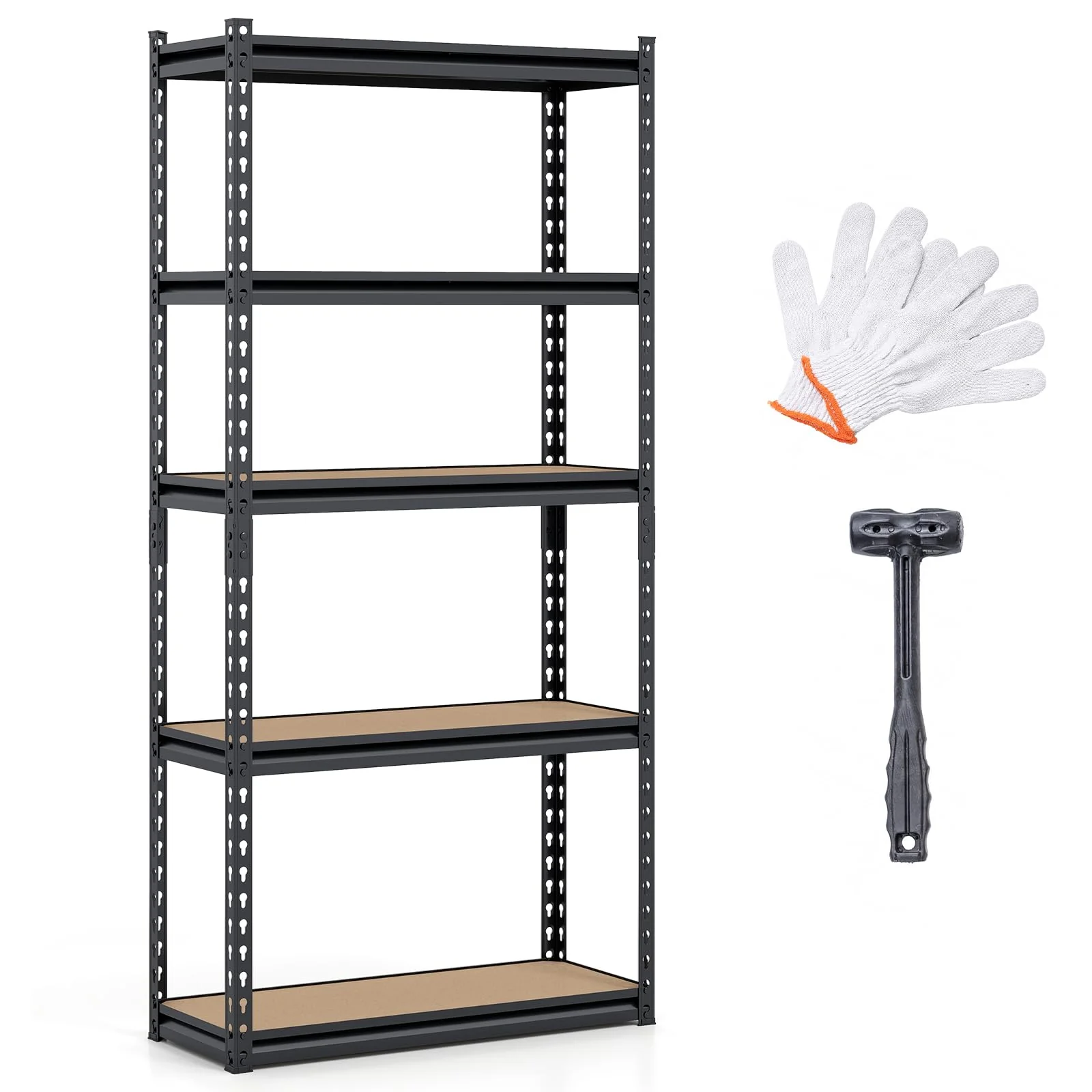 Tangkula 5-Tier Heavy Duty Garage Shelving Units w/Adjustable Utility Rack (30