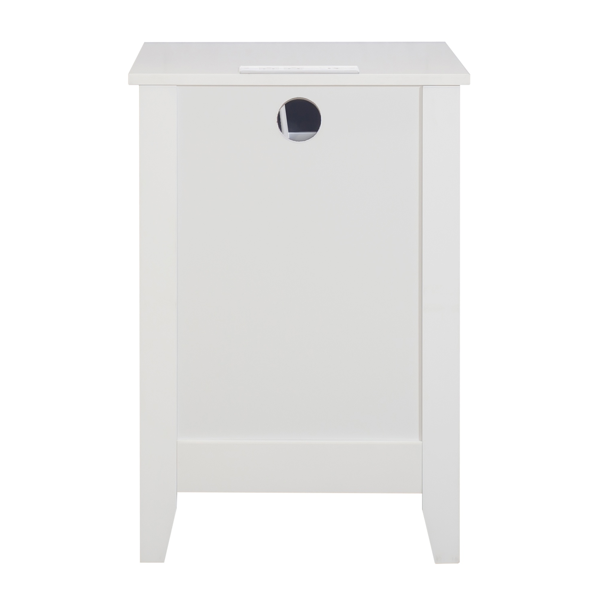 Modern White 3 Drawer Nightstand Set of 2 with USB Ports Power Outlets for Bedrooms,Adult(White(2Pcs)) - Image 7
