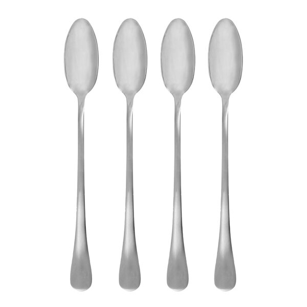 Brush lang skje 19,5 cm 4 stk silver finish