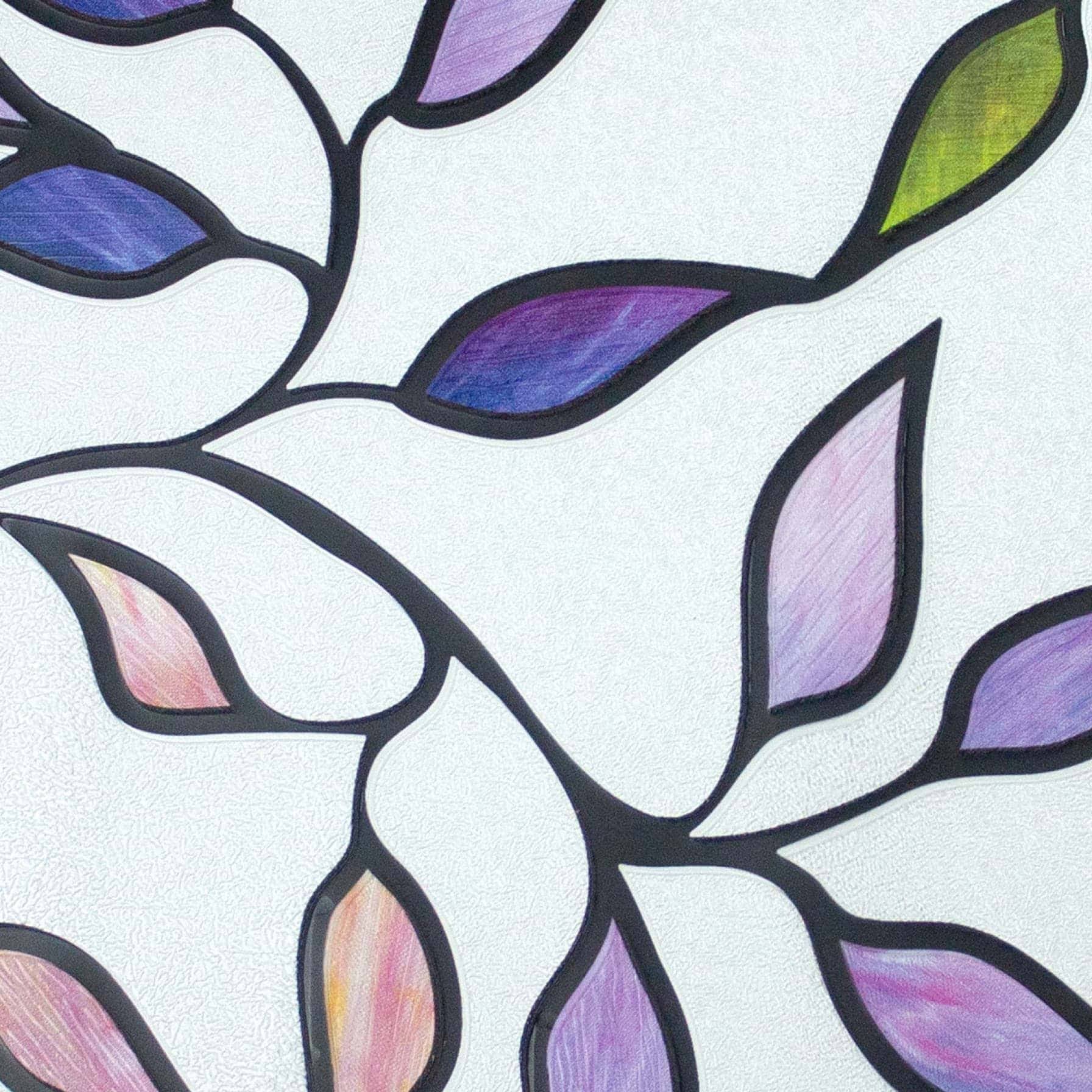 RoomMates WFM3905SLG Stained Glass Leaves Window Film