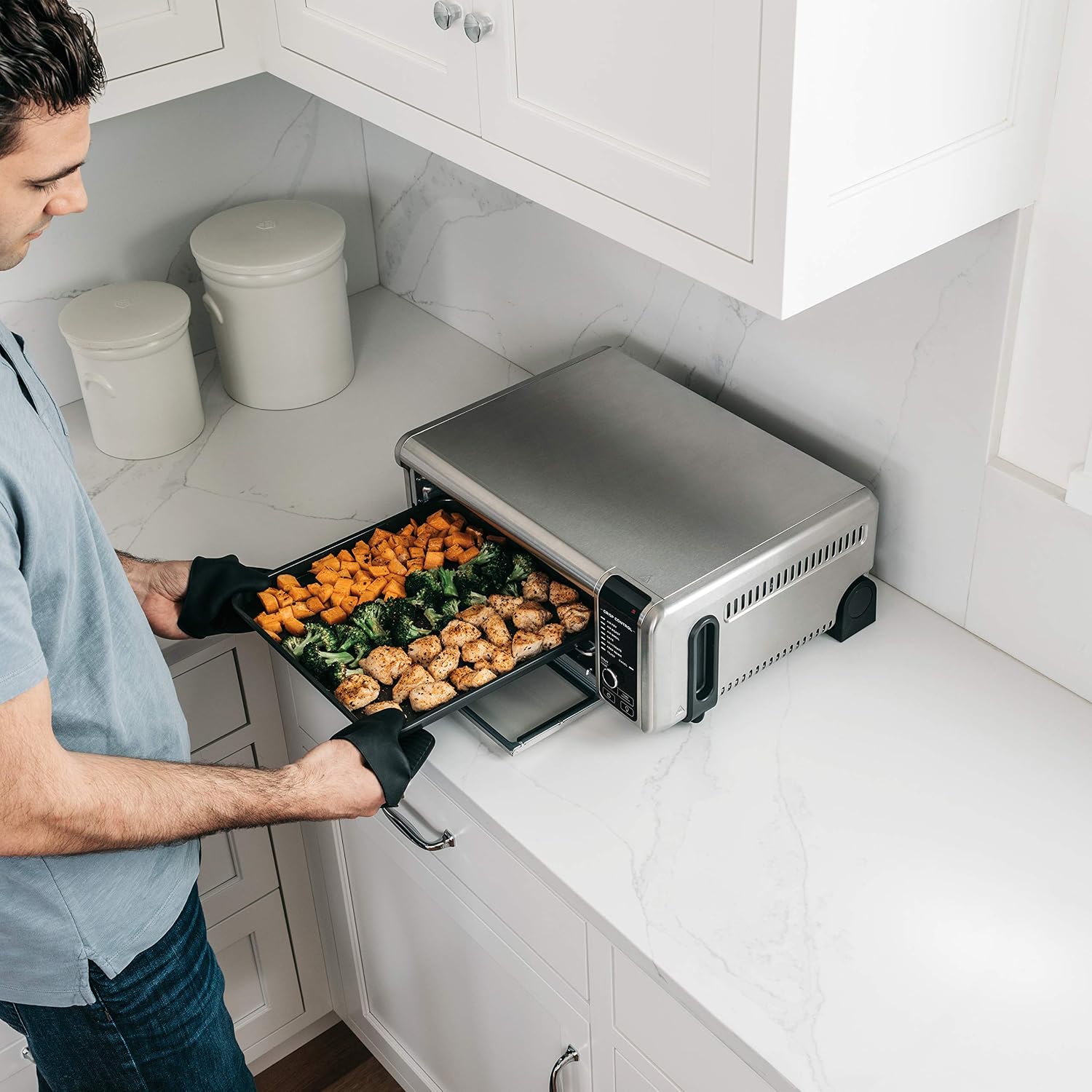 Ninja Digital Air Fry Countertop Oven, 8-in-1, XL, Silver, SP101