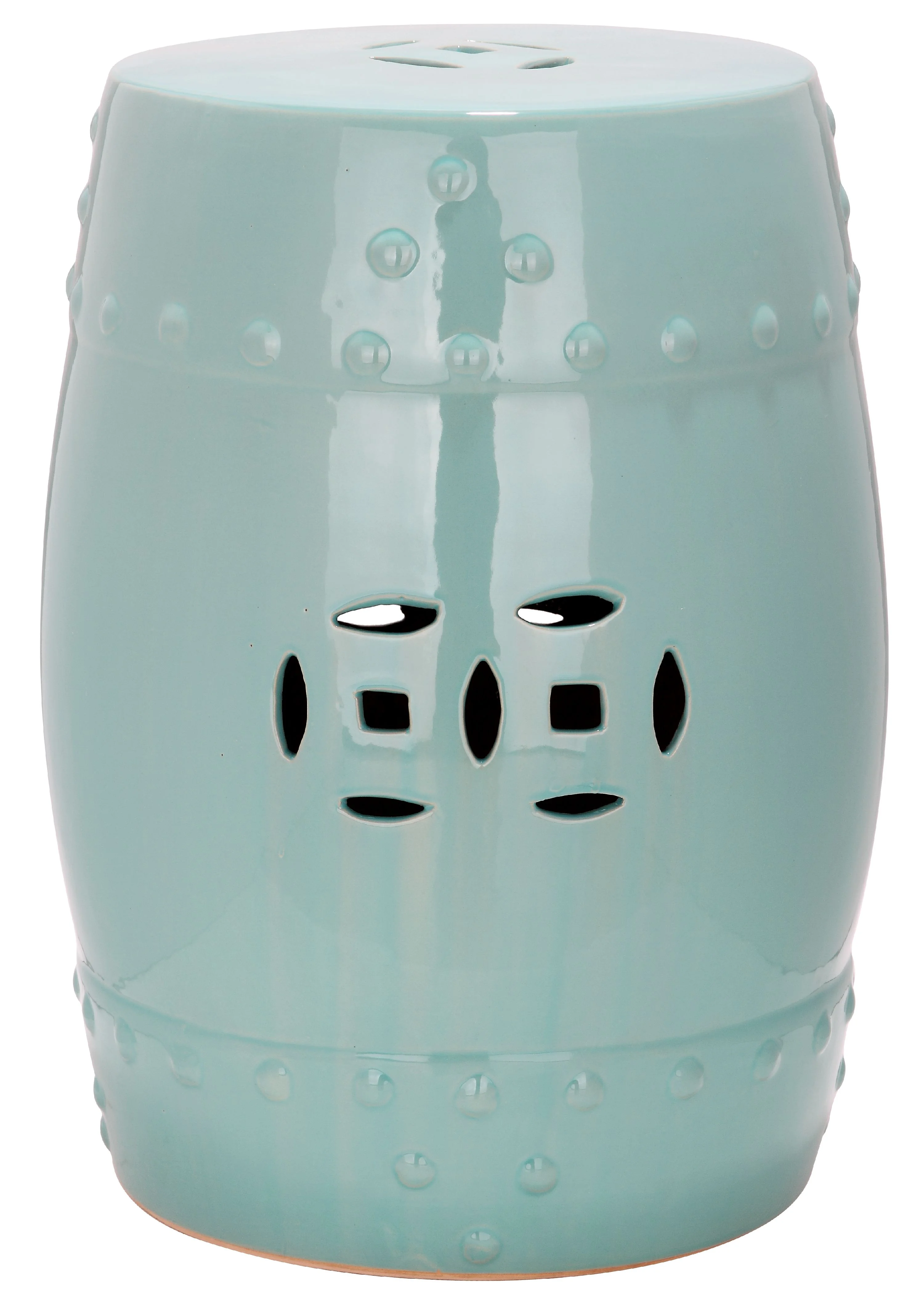 Safavieh Modern Ming Indoor/Outdoor Ceramic Garden Stool, Light Blue