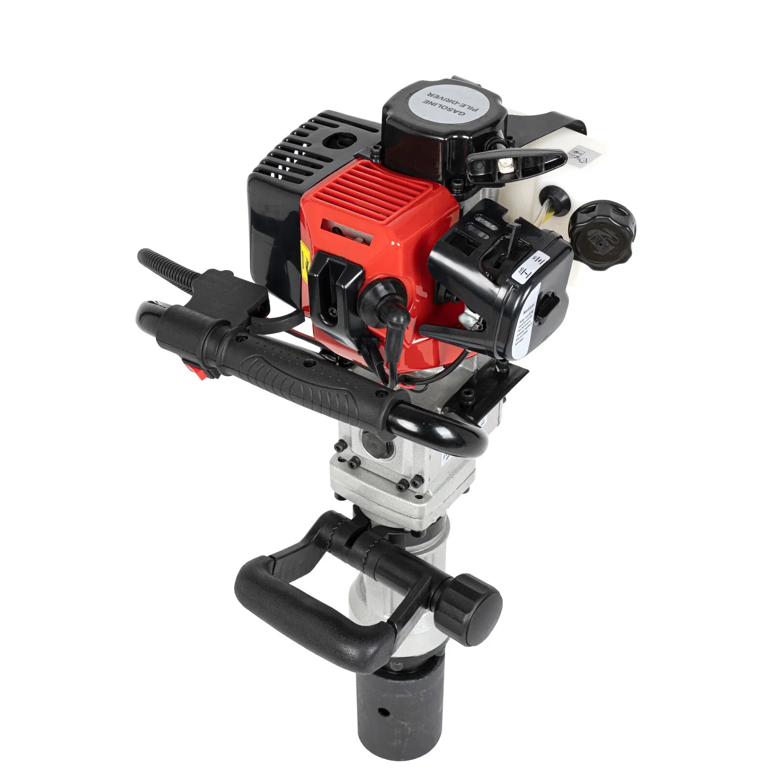 Anqidi 2 Stroke 32.7CC T-Post Driver Piledriver Gas Powered Garden Farm Fence Piling Machine 900W Gasoline Pile Driver Petrol Engine Hammer Push Pile Profession Kit