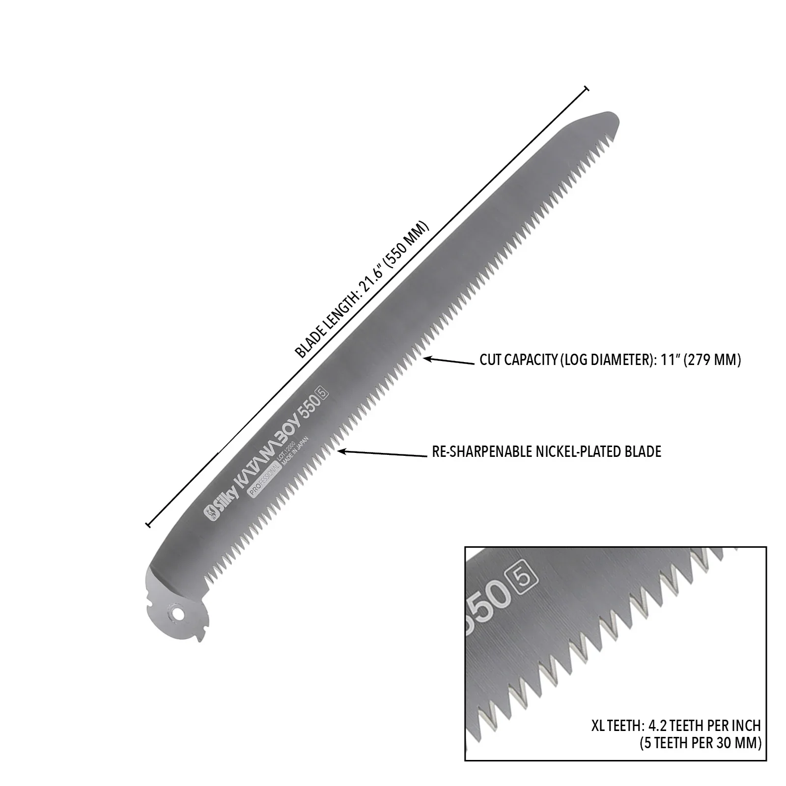 Silky Replacement Blade Only KATANABOY 1000mm XL Teeth (711-99)