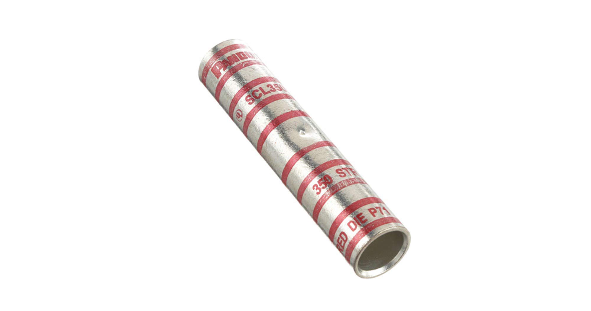 SCL350-X Copper Compression Butt Splice, Long Barrel, 350 kcmil Cable