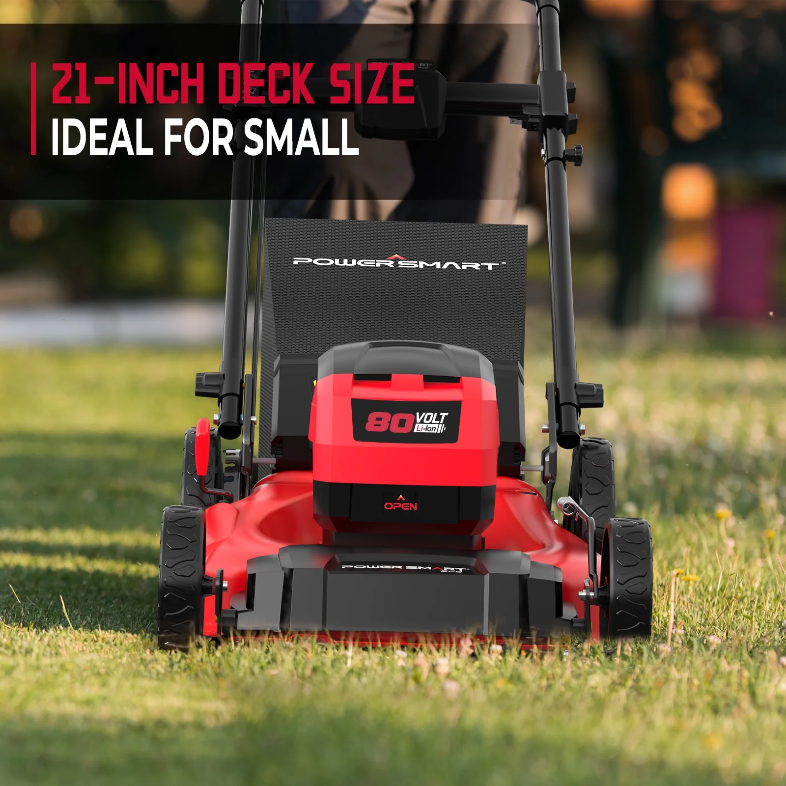 3-in-1 21" 6A 80V Cordless Lawn Mower, Brushless Motor, 6 Position Height Adjustment - Image 7