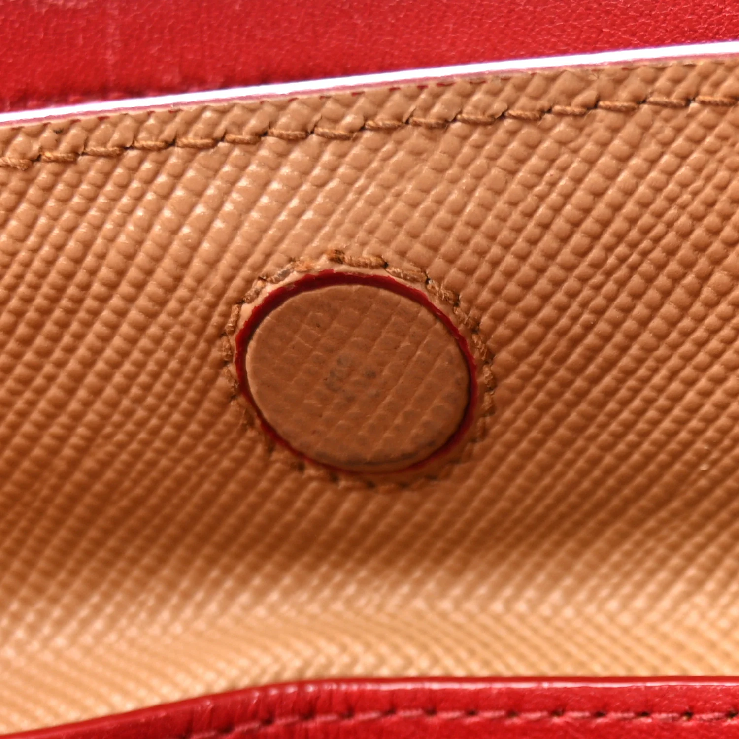 Saffiano Cuir Medium Double Handle Bag Caramel Fuoco