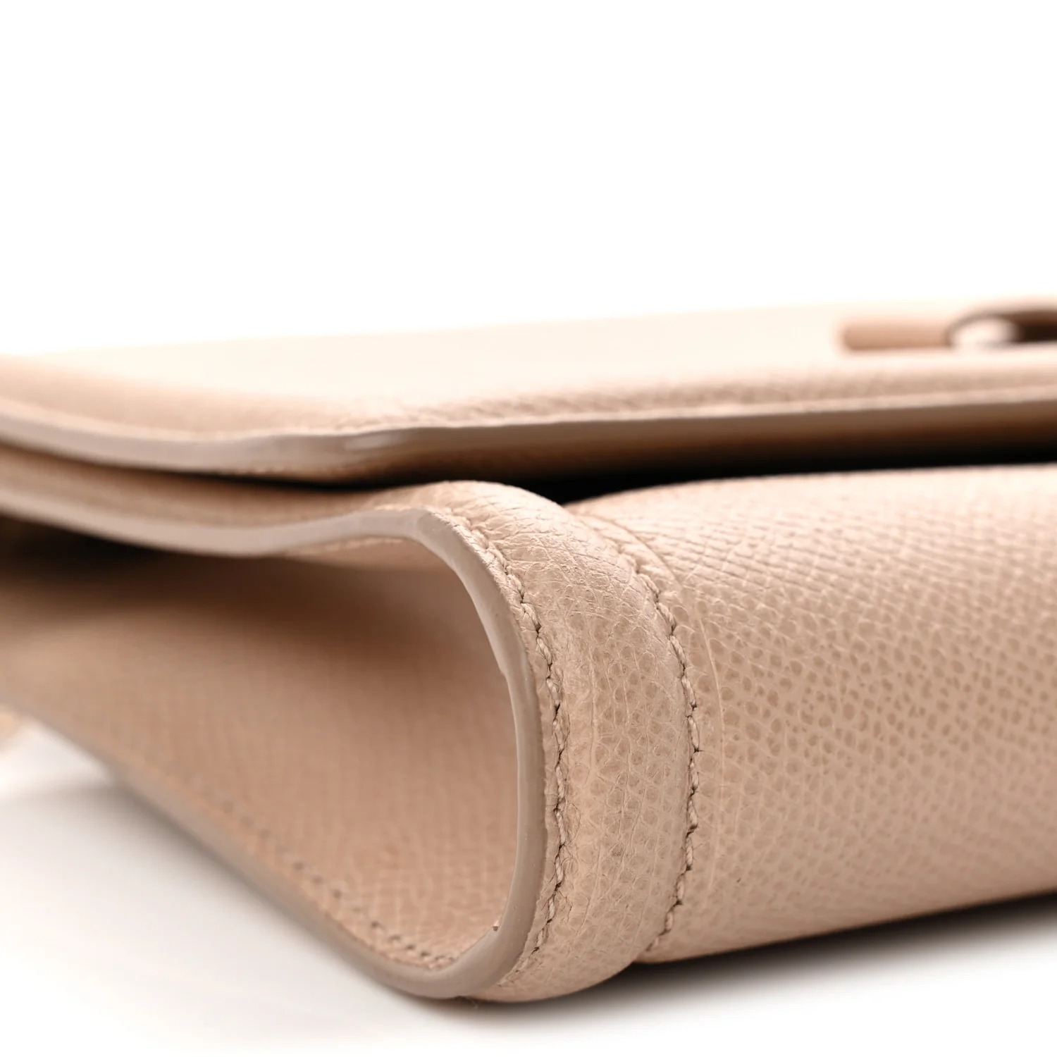 Printed Calfskin Ginny Shoulder Bag Beige