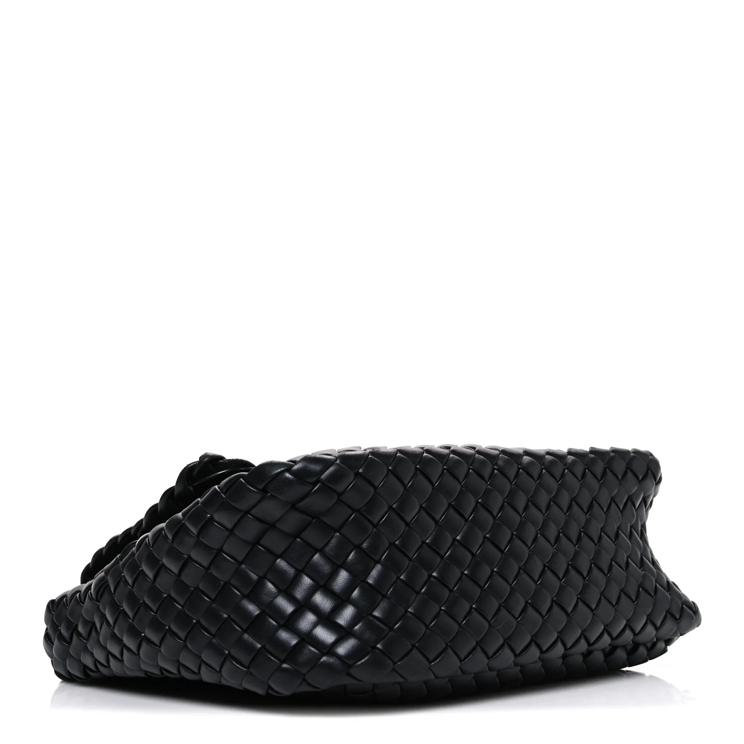 Nappa Intrecciato Small Cobble Shoulder Bag Black