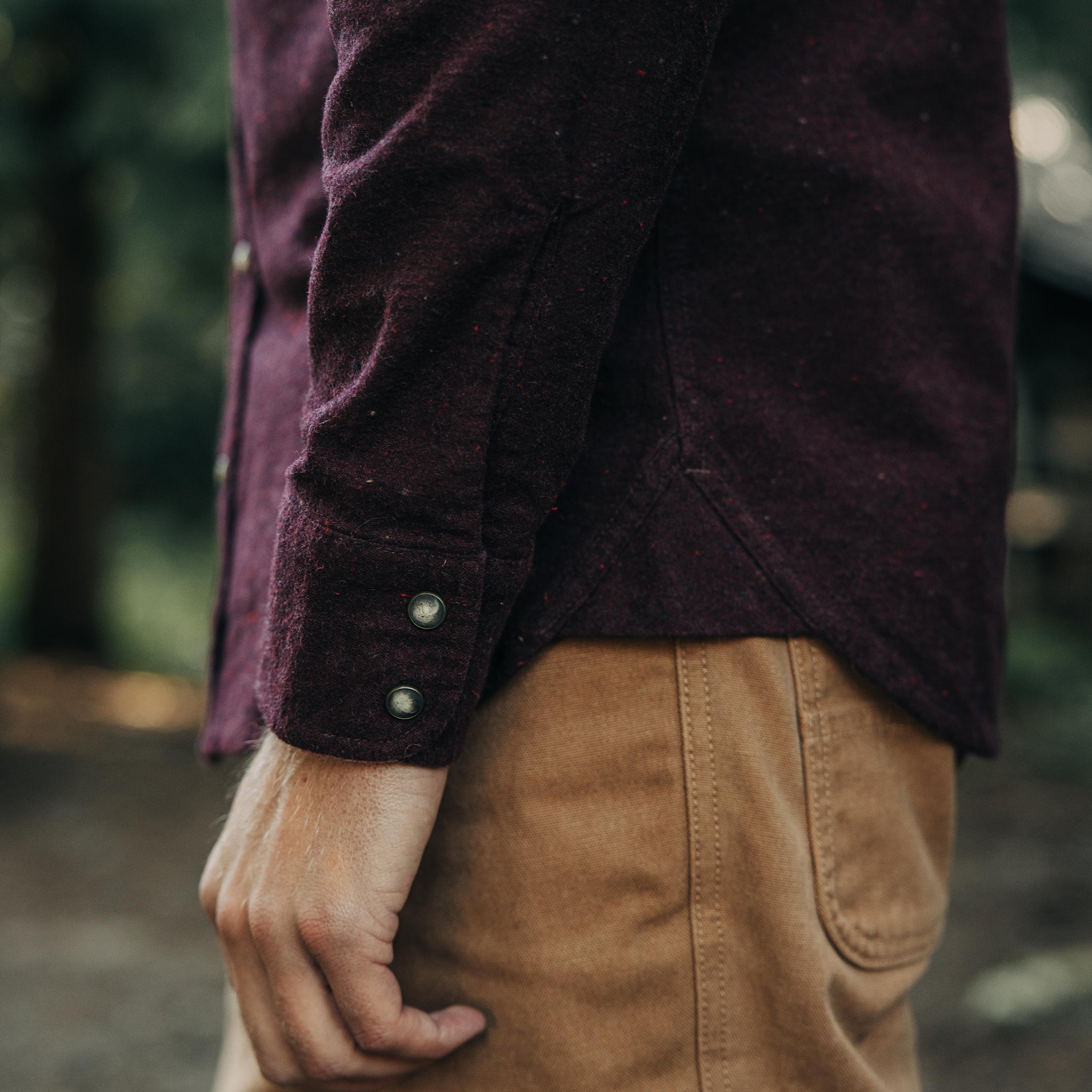 La chemise western couleur noix de muscade Donegal