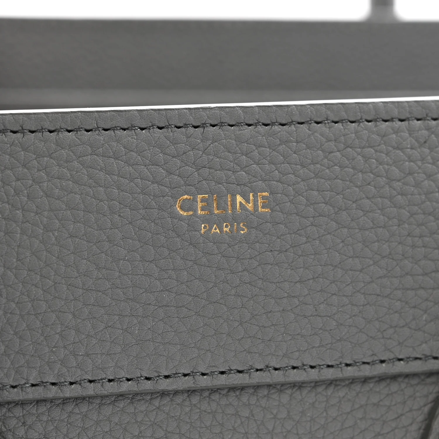 Baby Drummed Calfskin Micro Luggage Kohl